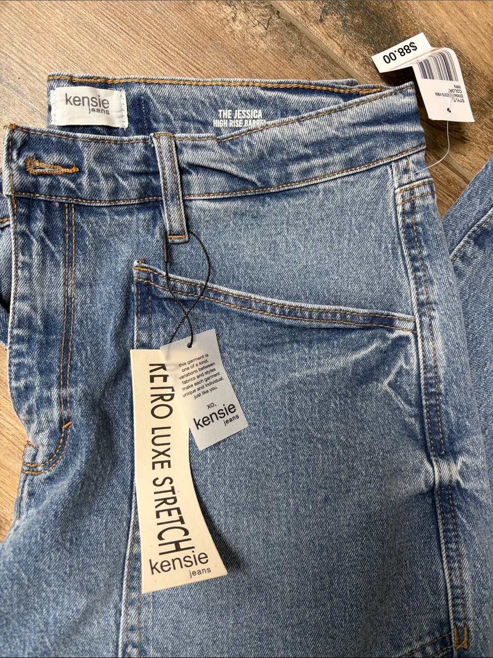 Kensie The Jessica High Rise Ankle Barrel Jeans - Picture 4 of 5